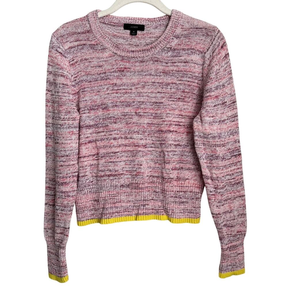 J.Crew Pink Striped Sweater Women's Medium